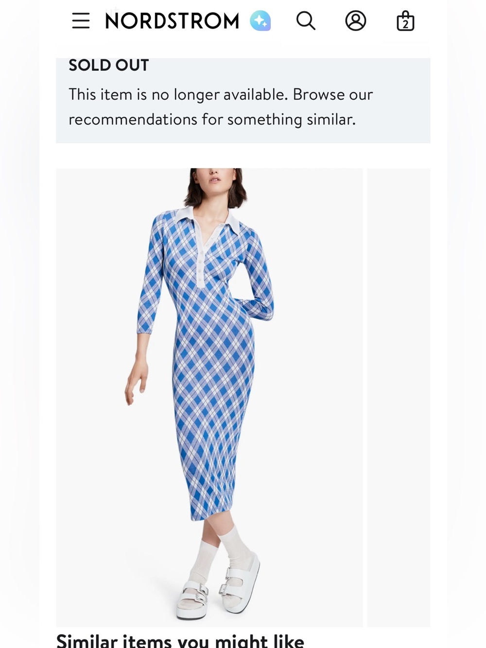 Like New! Smythe Argyle Polo Body-Con Midi Dress Blue! Size M! Gorgeous! $398!